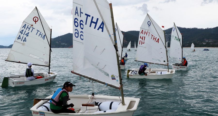 Close Racing Between Young Thai Sailors at Samui Youth Challenge